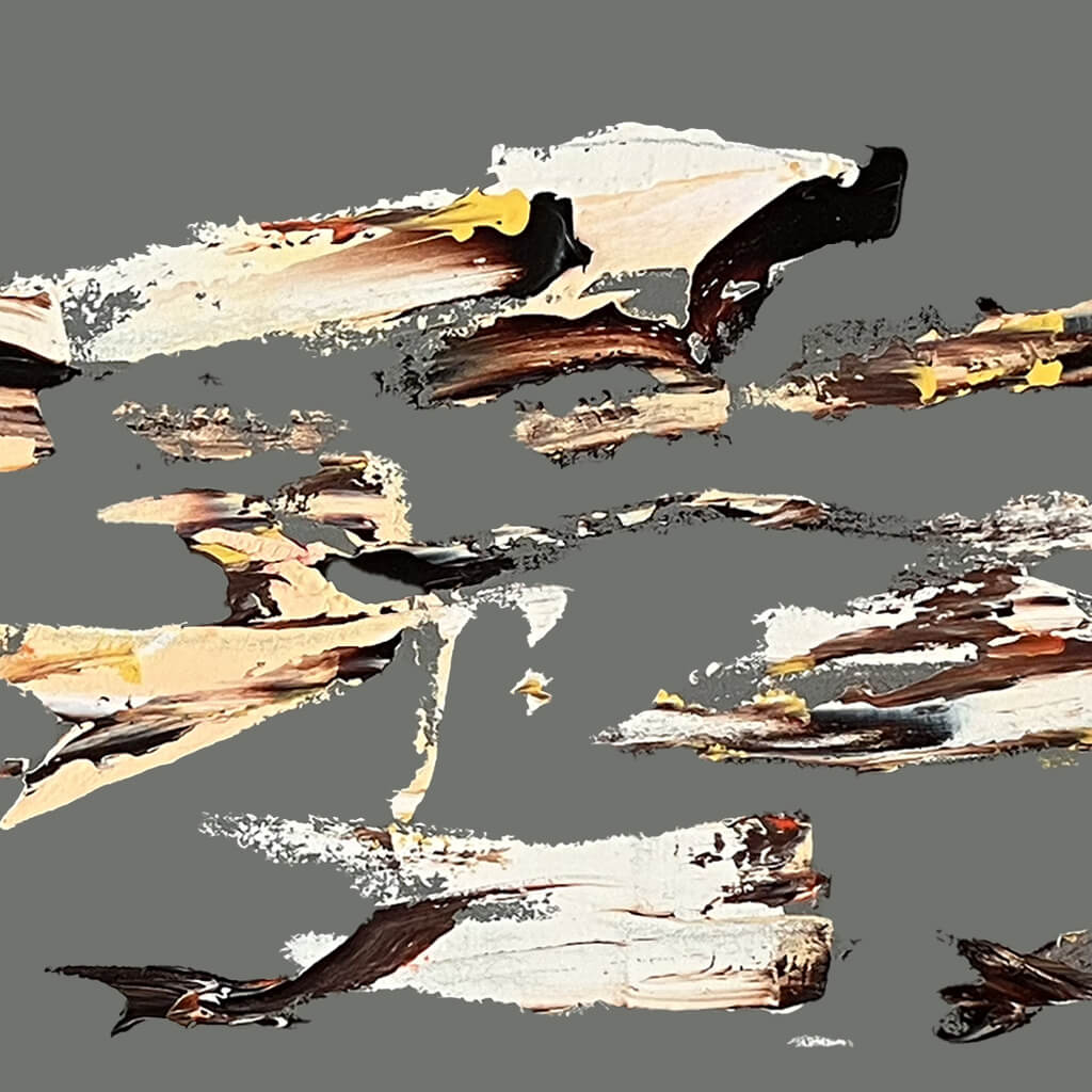 "REFLEJOS DE INFINITO II" ABSTRACTO 120 X 60 CM - SERIE GRAY