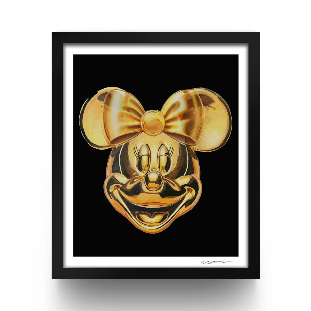 Cuadro coleccionable Minnie Dorado