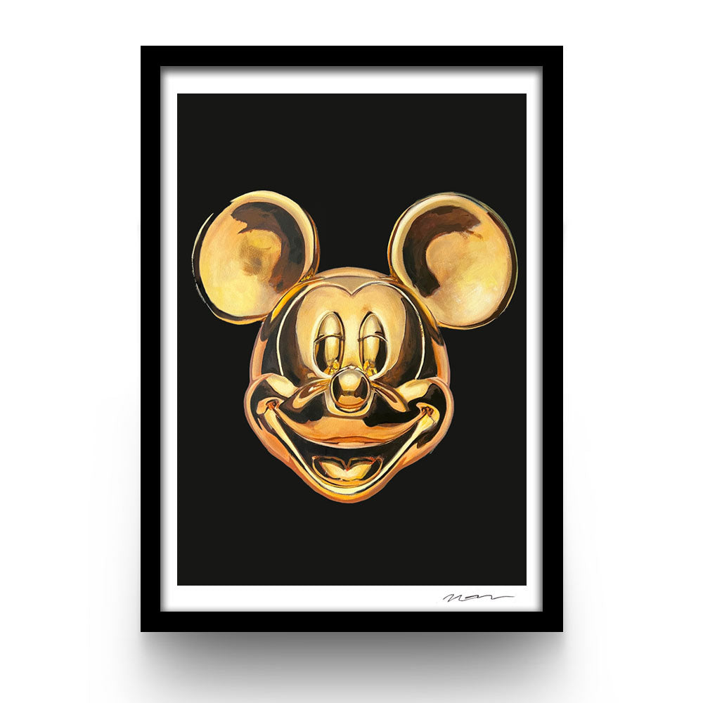 Cuadro coleccionable Mickey Dorado