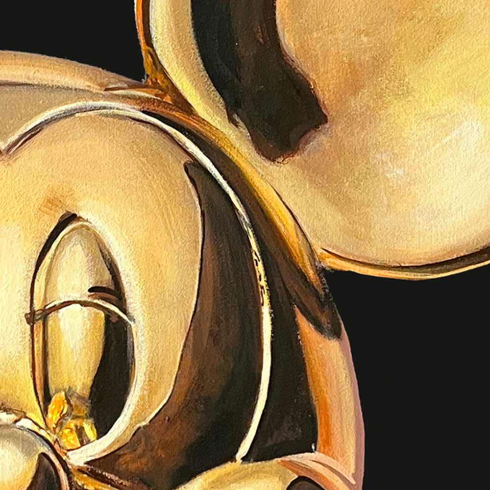 Cuadro coleccionable Mickey Dorado