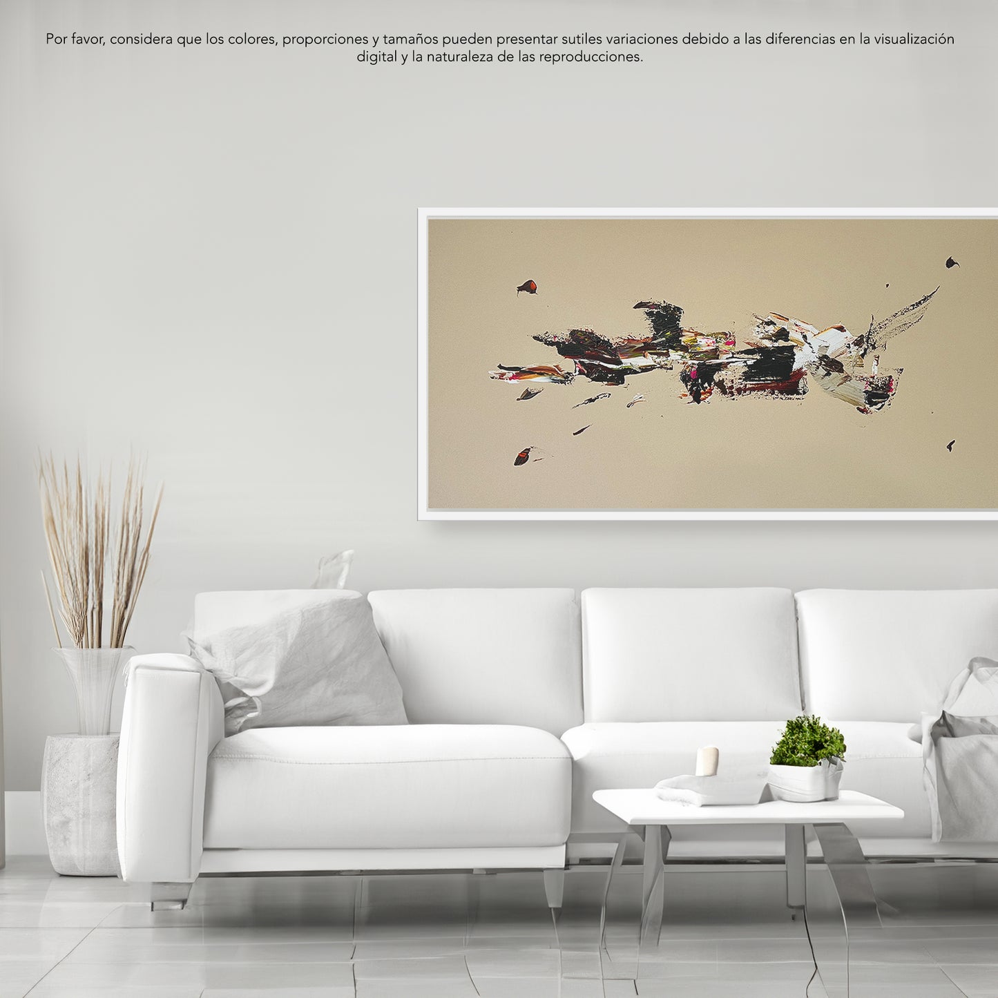 "REFLEJOS DE INFINITO I" ABSTRACTO 120 X 60 CM - SERIE GRAY