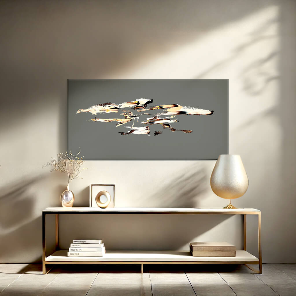"REFLEJOS DE INFINITO II" ABSTRACTO 120 X 60 CM - SERIE GRAY