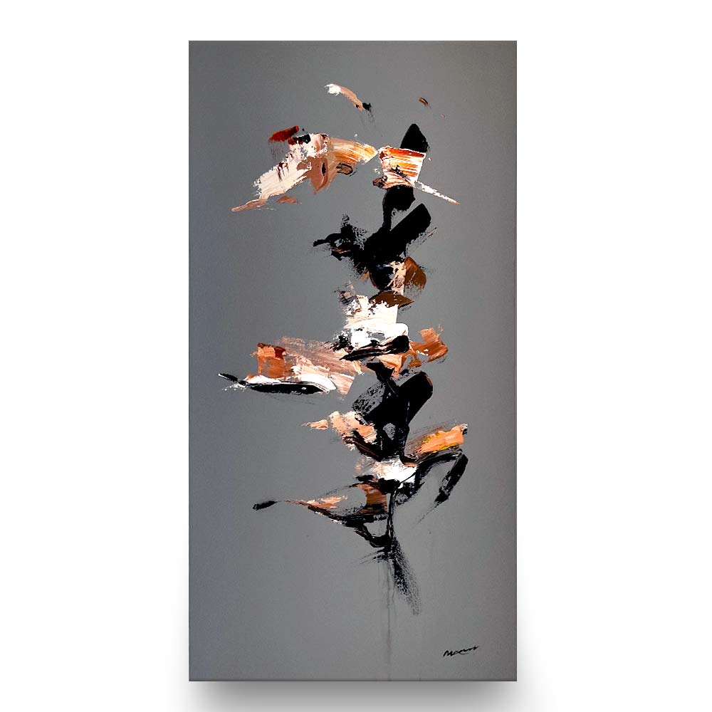Cuadro original Abstracto -SERIE GRAY "FLUSH 234"- 120 X 60 CM