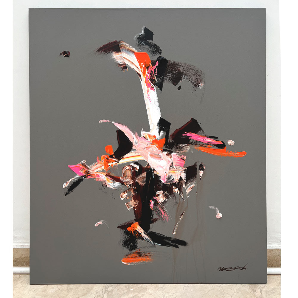 Cuadro original Abstracto -SERIE GRAY "FLUSH"- 120 X 100 CM
