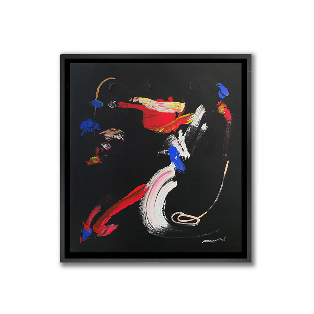 Cuadro original Abstracto. -Serie Gray "BLACK RED"- 120 X 100 CM