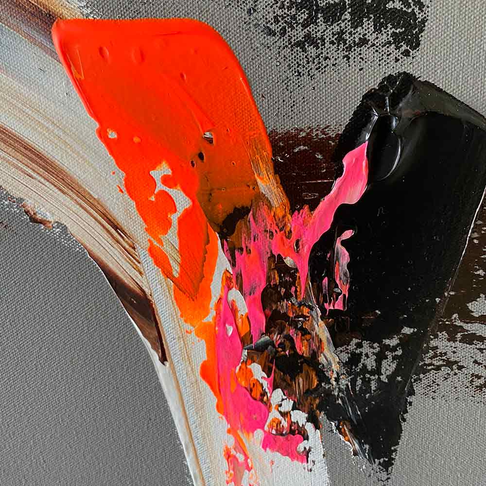 Cuadro original Abstracto -SERIE GRAY "FLUSH"- 120 X 100 CM