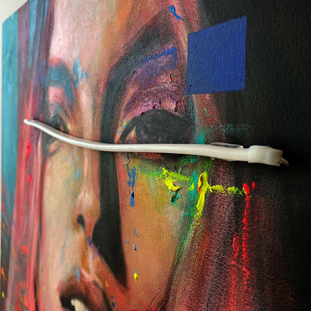 Rostro original "COLOR LIGHT LED " 120 x 100 cm