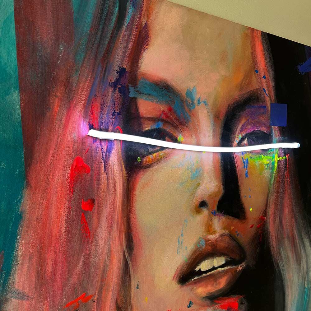 Rostro original "COLOR LIGHT LED " 120 x 100 cm