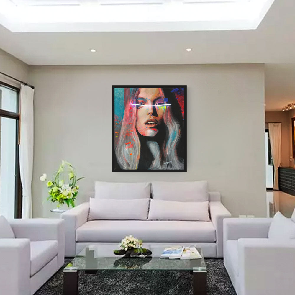 Rostro original "COLOR LIGHT LED " 120 x 100 cm