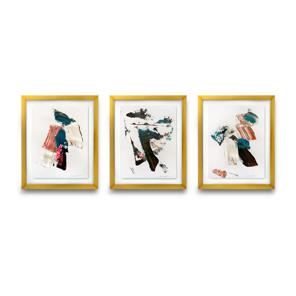 Set collage x 3 -"BLACK COLOR III " - 40 X 34 CM C/U