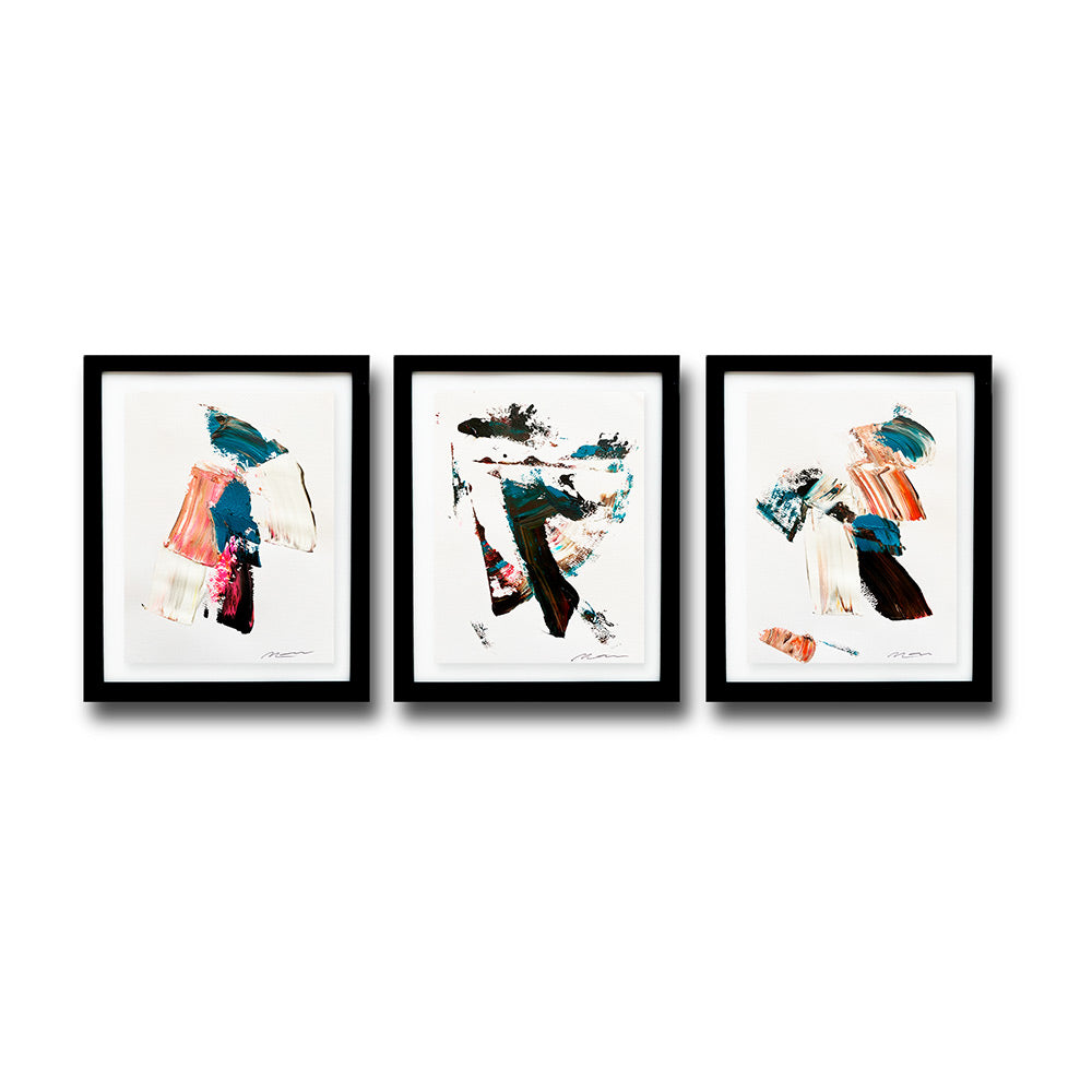 Set collage x 3 -"BLACK COLOR III " - 40 X 34 CM C/U