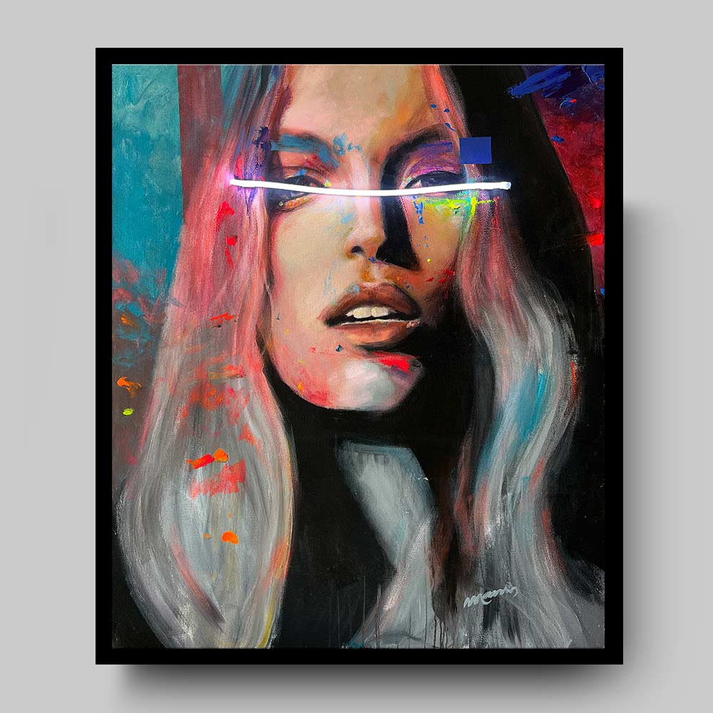 Rostro original "COLOR LIGHT LED " 120 x 100 cm
