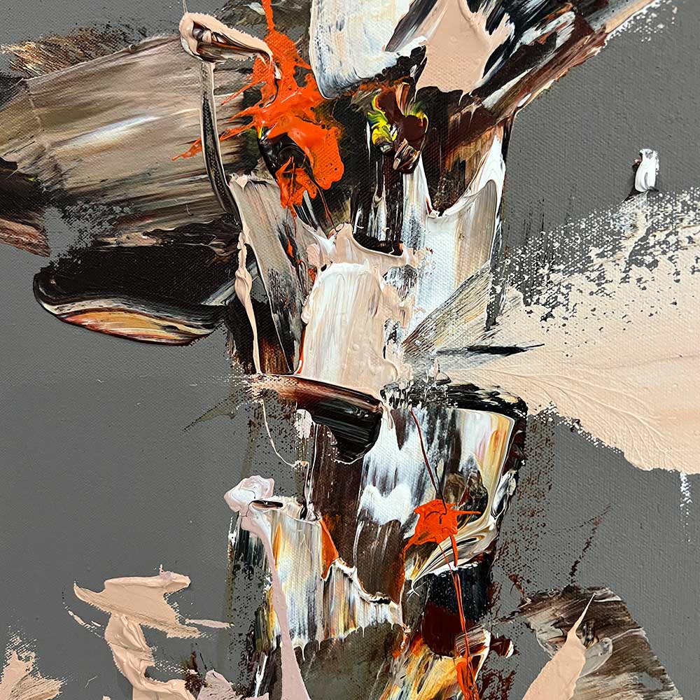Cuadro original Abstracto -SERIE GRAY "FLUSH III"- 120 X 100 CM