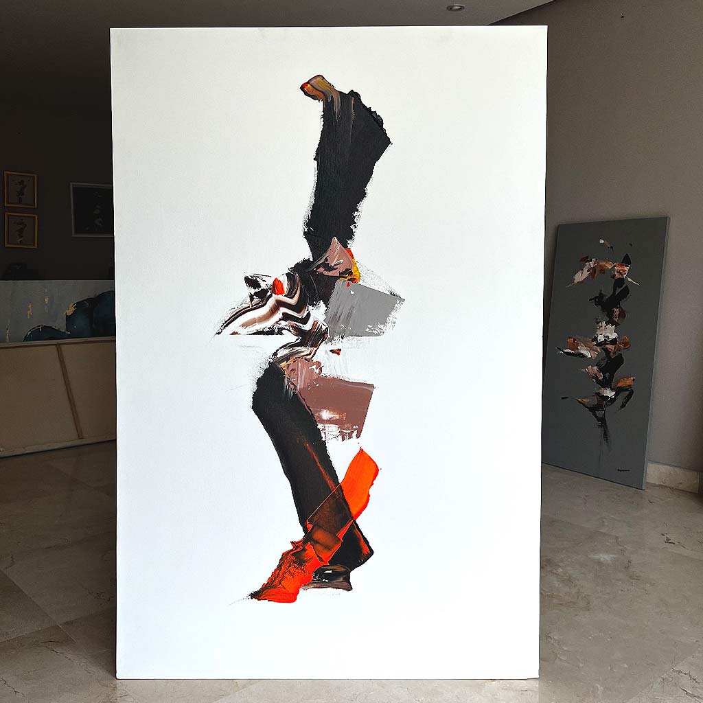 Cuadro original Abstracto -SERIE GRAY "MANGO"- 150 X 100 CM