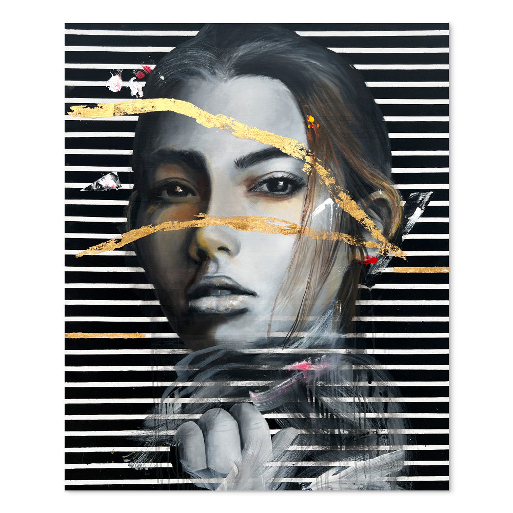 Rostro original "ROSANEGRA 2" 120 x 100 cm