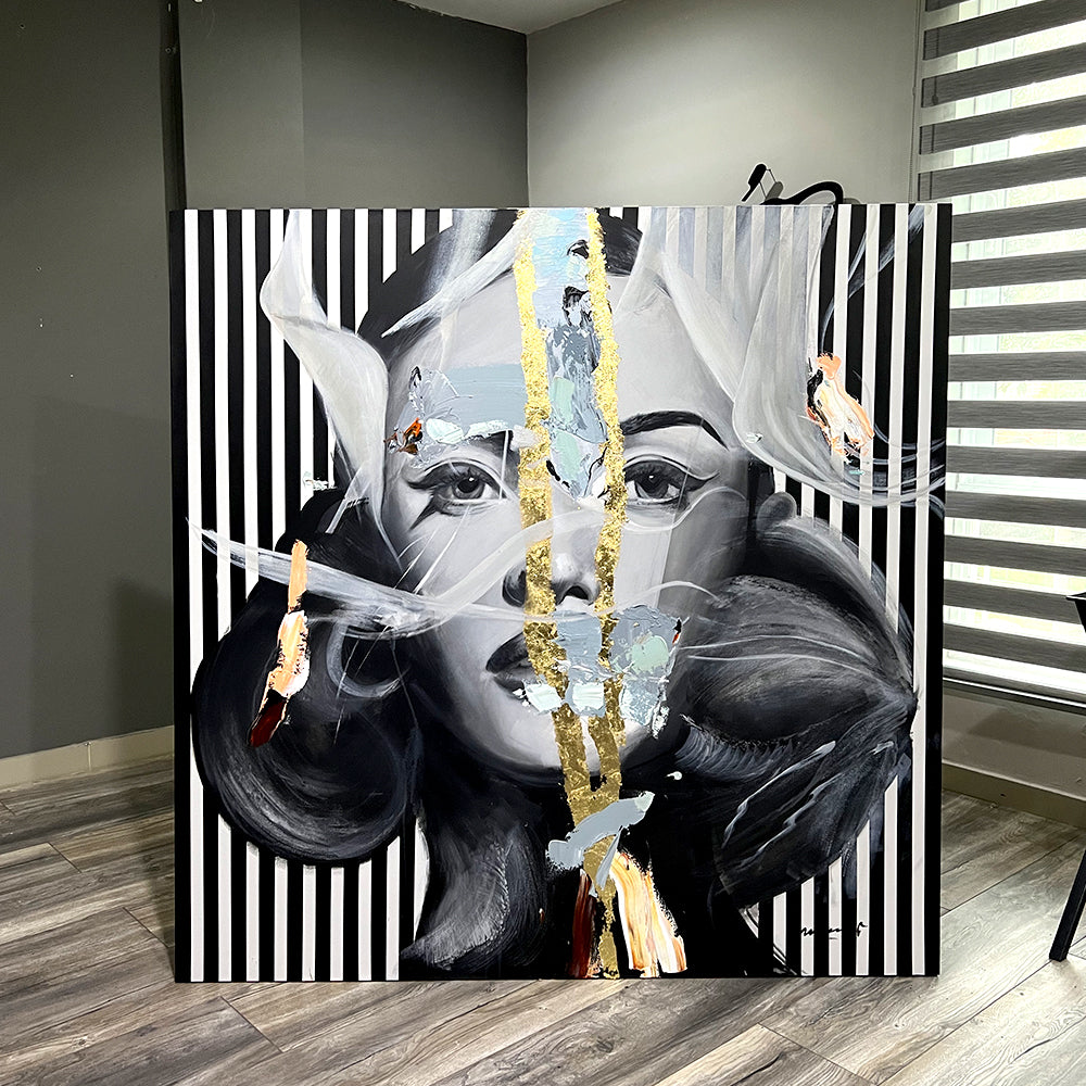 Rostro original Rosanegra 150 x 150 cm