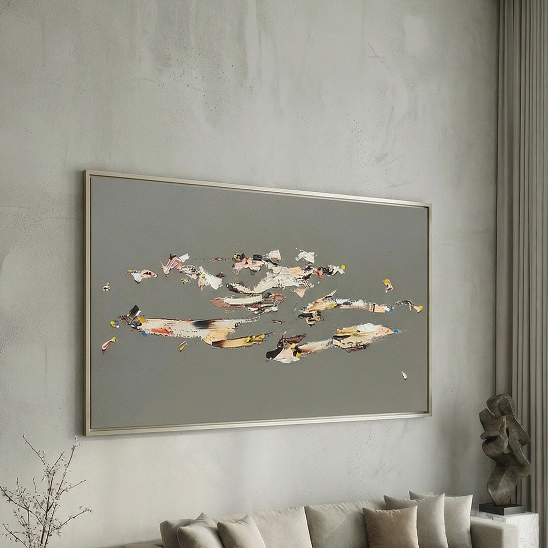 "REFLEJOS DE INFINITO II" ABSTRACTO 120 X 60 CM - SERIE GRAY