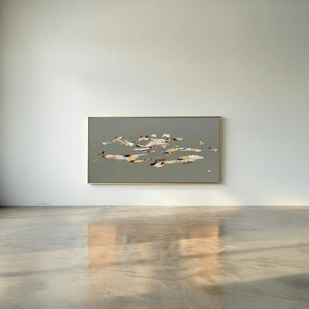 "REFLEJOS DE INFINITO II" ABSTRACTO 120 X 60 CM - SERIE GRAY