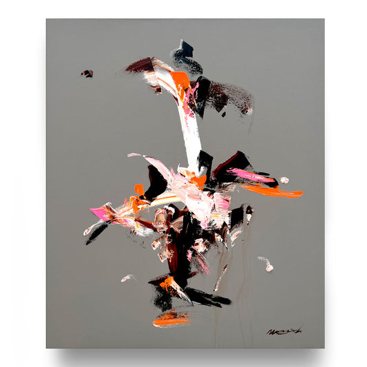 Cuadro original Abstracto -SERIE GRAY "FLUSH"- 120 X 100 CM