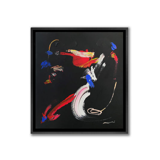 Cuadro original Abstracto. -Serie Gray  "BLACK RED"- 120 X 100 CM