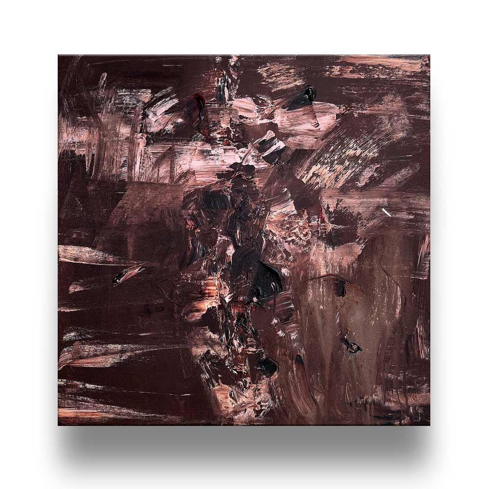 Cuadro original Abstracto SET X 2 -SERIE GRAY "BROWNIE"- 40 X 40 CM C/U
