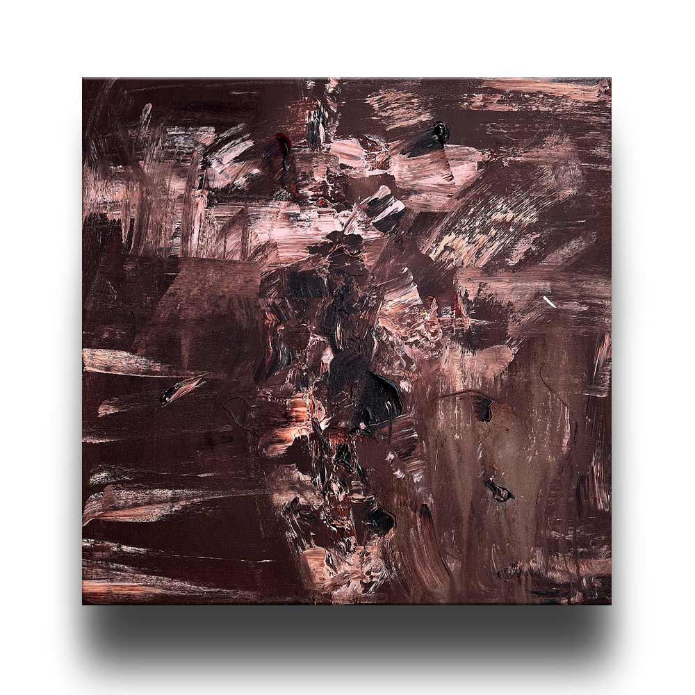 Cuadro original Abstracto SET X 2 -SERIE GRAY "BROWNIE"- 40 X 40 CM C/U