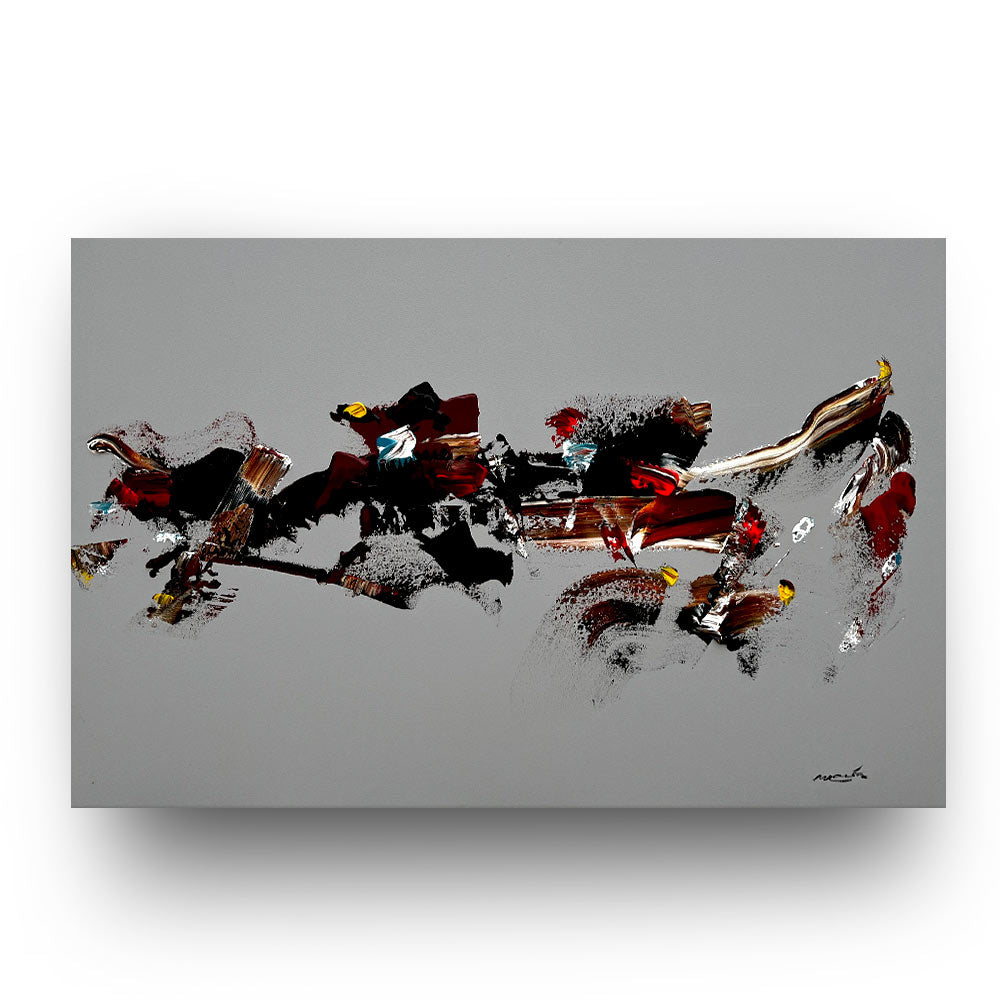 Cuadro original Abstracto -SERIE GRAY "WIND 569"- 150 X 100 CM