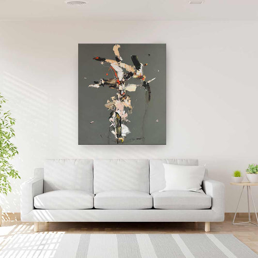 Cuadro original Abstracto -SERIE GRAY "FLUSH III"- 120 X 100 CM