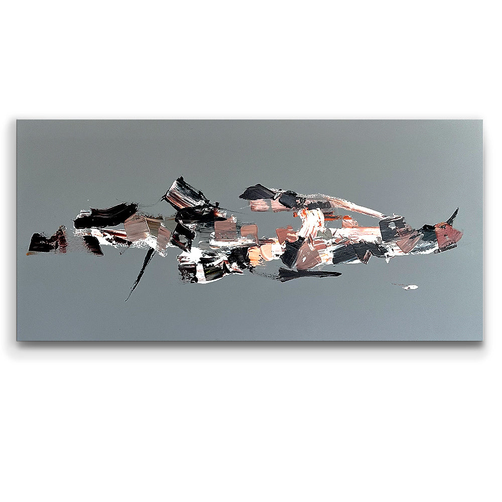 Cuadro original Abstracto -SERIE GRAY "FRESH GRATY"- 120 X 60 CM