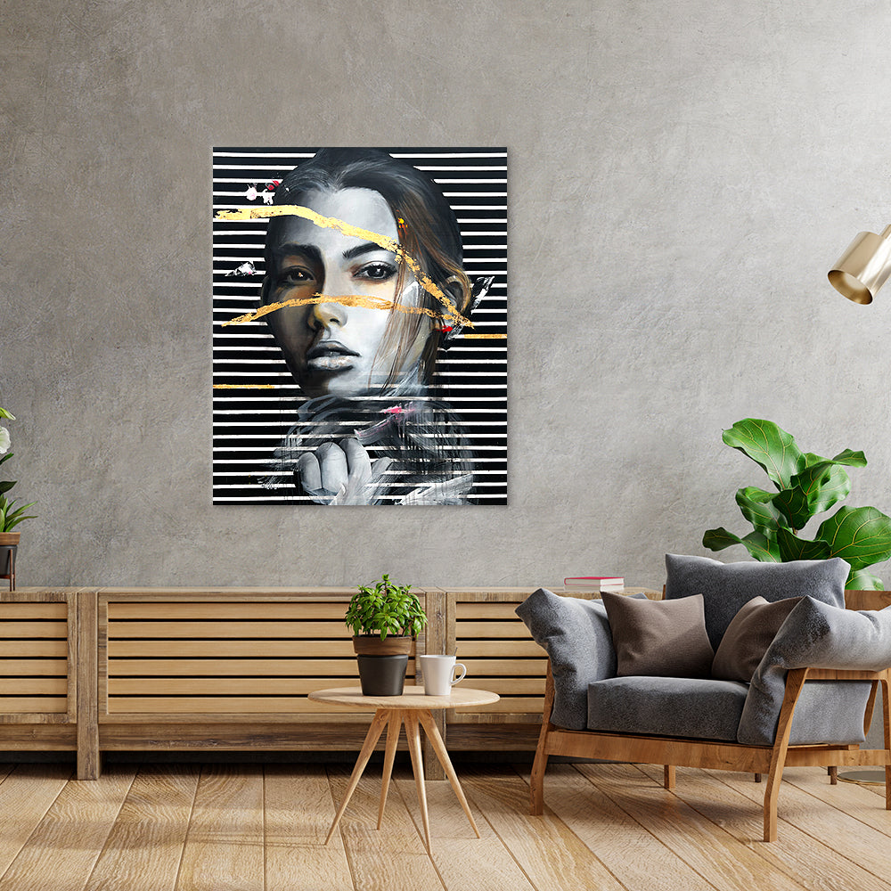 Rostro original "ROSANEGRA 2" 120 x 100 cm