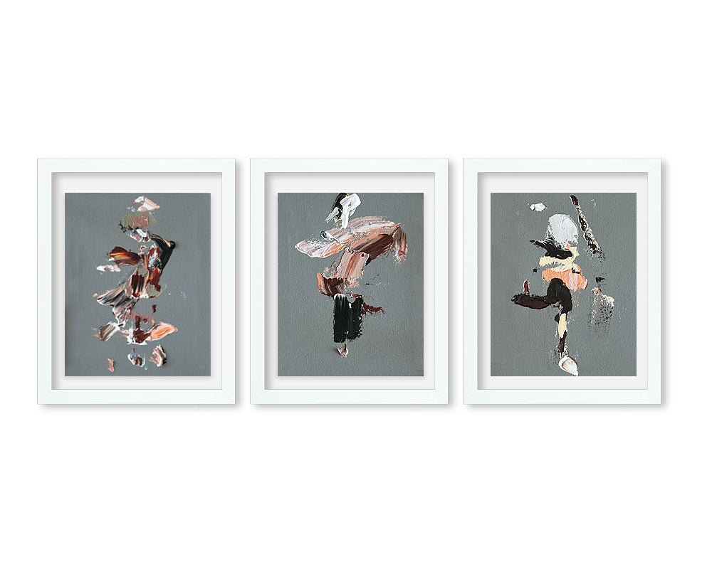 Set Collage x 3 -SERIE GRAY "MOSQUETEROS 2" - 32,5 CM X 27,5 CM C/U