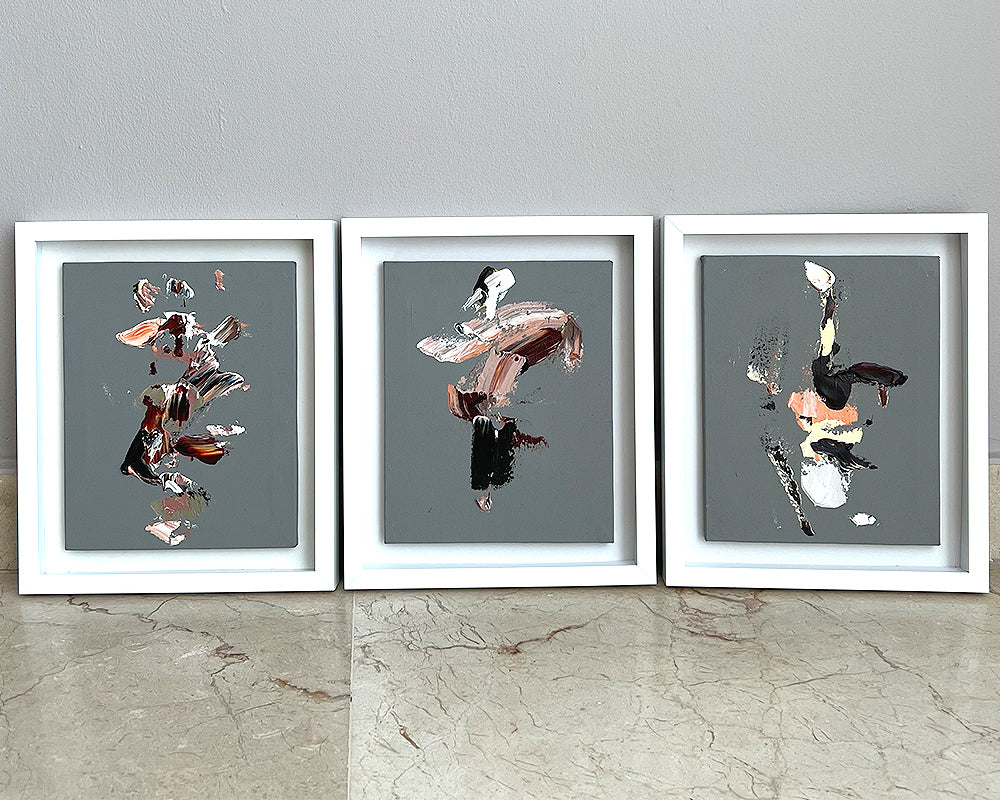 Set Collage x 3 -SERIE GRAY "MOSQUETEROS 2" - 32,5 CM X 27,5 CM C/U